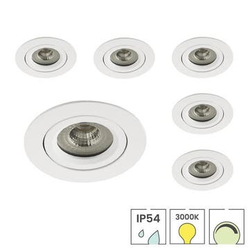 Set van 6 LED downlighters | Inbouw | 5 watt dimbaar |, Verzenden, Nieuw, Overige fittingen
