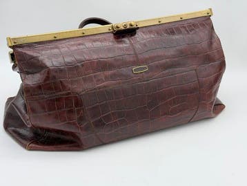 Picard - Grote Vintage Dokters- / Reistas in Bordeaux Leer