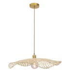 Bamboe hanglamp bruin, Romee, Huis en Inrichting, Lampen | Hanglampen, Nieuw, Ophalen of Verzenden, Landelijk, Metaal