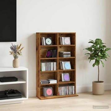 vidaXL CD Kast Oud hout 65 x 23,5 x 97,5 cm Bewerkt hout, Huis en Inrichting, Verzenden, Nieuw