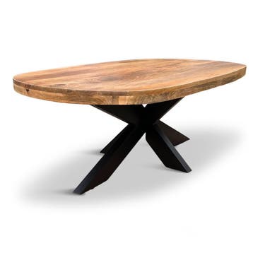 Salontafel Deens ovaal Björn mango incl. spinpoot, Overige materialen, 100 tot 150 cm, Nieuw, 50 tot 100 cm