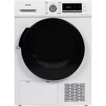 Koenic KTD8346A2 - Warmtepompdroger - 8 kg - Energieklasse, Ophalen of Verzenden, Zo goed als nieuw, Voorlader, 85 tot 90 cm