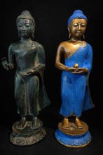 Twee Boeddha Mudra beelden - Beeld - Thailand (Zonder