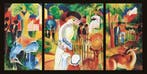 Kunstdruk August Macke - Zoologischer Garten 100x50cm, Verzenden, Nieuw