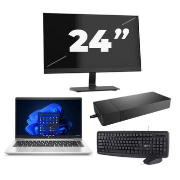 HP ProBook 440 G9 -   i3-12e 8GB  - 256GB  + 1x 24 inch, Computers en Software, Windows Laptops, Qwerty, Verzenden, Refurbished