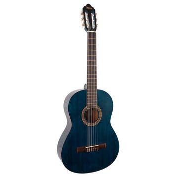 Valencia VC204TBU Klassieke Gitaar 4/4 Blue Satin, Ophalen of Verzenden, Nieuw