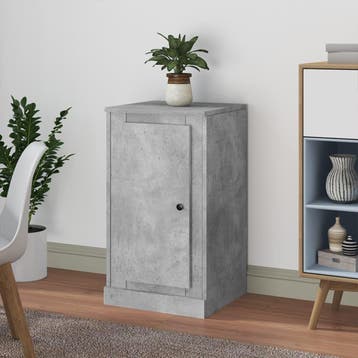 vidaXL Dressoir 37,5x35,5x67,5 cm bewerkt hout betongrijs, Minder dan 50 cm, Verzenden, Nieuw, 25 tot 50 cm