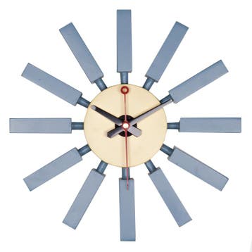Block clock DD design | Wandklok, Verzenden, Nieuw