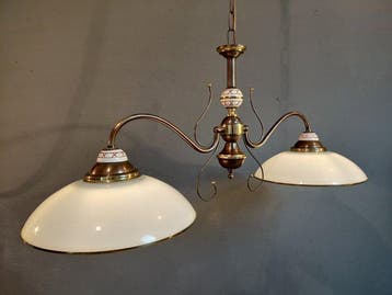 Plafondlamp - Opaline glas - Hanglamp - 2 Lights