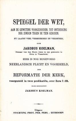 Koelman, Jacobus-Spiegel der wet, Boeken, Overige Boeken, Gelezen, Verzenden