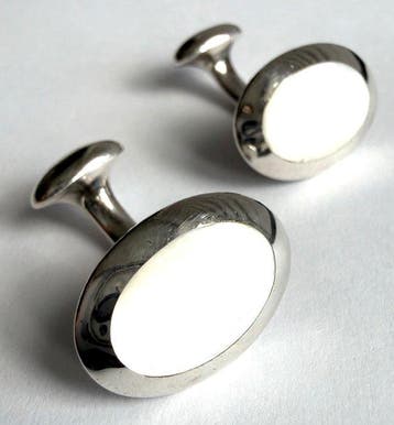 Zilver, Vintage 925 sterlingzilver en moederparel vaste