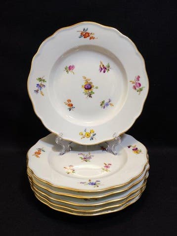 Meissen - Bord (6) - Ø 16,0 cm 6er Set antike
