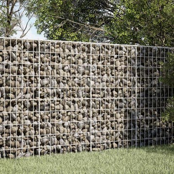 vidaXL Gabion met 5 mm Draad en 5x10 cm Gaas 50x100x100 cm, Verzenden, Nieuw, IJzer