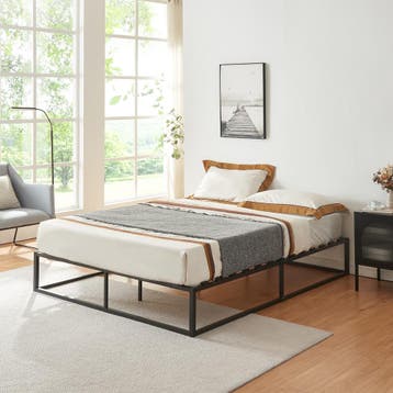 Metalen bed Kogel met lattenbodem zwart 180x200 cm, Verzenden, Nieuw