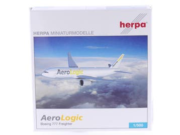 Schaal 1:500 Herpa 506960 AeroLogic Boeing 777 Freighter..., Ophalen of Verzenden, Zo goed als nieuw
