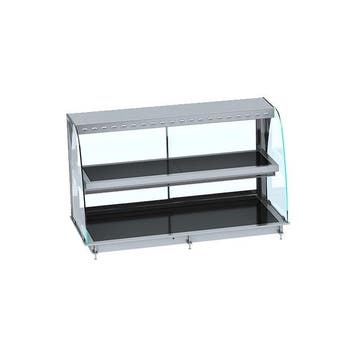 Warmhoud vitrine gebogen | Zwart | 30 tot 120ºC Combisteel, Verzenden, Nieuw in verpakking