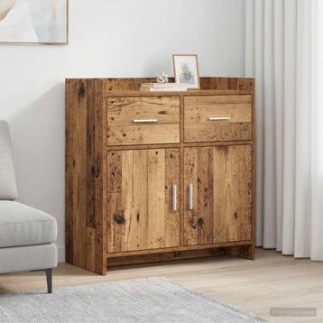 vidaXL Dressoir Oud hout 75 x 36 x 80 cm Bewerkt hout, Verzenden, Nieuw, Overige houtsoorten, Minder dan 50 cm