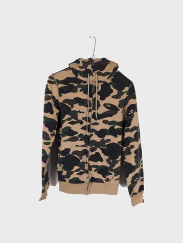 A Bathing Ape Hoodie Heren maat XS Beige/Green Camo, Overige kleuren, Ophalen of Verzenden, Zo goed als nieuw, A Bathing Ape