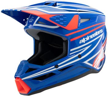 Alpinestars S-M3 Youth Wurx Blauw Rood Wit Zwart Offroad, Nieuw met kaartje, Overige merken, Heren, Offroadhelm