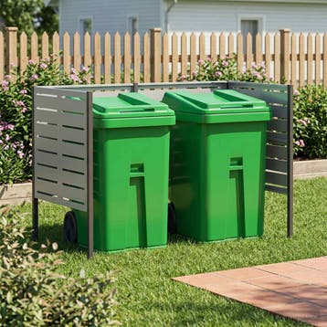 vidaXL Afvalcontainer scherm 167 x 85 x 113 cm, Verzenden, Nieuw, IJzer