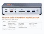 Cabletime – 8K USB C – 15 in 1 Docking Station – 3 monitoren, Ophalen of Verzenden, Nieuw, Docking station, Laptop