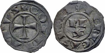 1250-1254 Italien Sizilien Konrad Denaro Messina Rex Kreu..., Postzegels en Munten, Verzenden