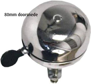 Fietsbel Ding Dong 80mm - Chroom, Verzenden, Nieuw