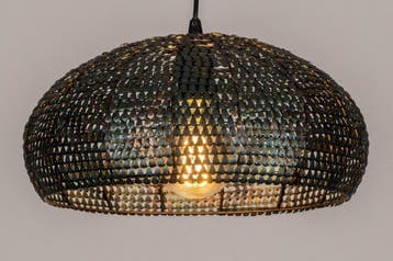 Rietveld Hanglampen - Zwart, Bruin - Metaal, Huis en Inrichting, Lampen | Hanglampen, Verzenden, Nieuw