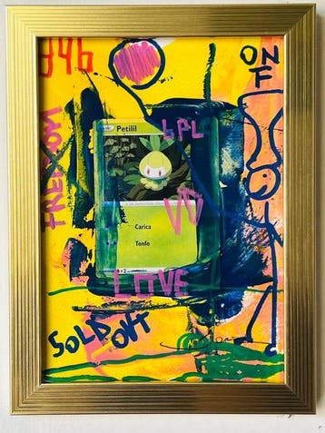 David Harianna (1978) - Esclusiva Opera dArte Pop Art: Gold, Nieuw