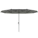 TRUUSK Dubbele Parasol Met Solar LED Verlichting 451x267 Cm, Verzenden
