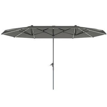 TRUUSK Dubbele Parasol Met Solar LED Verlichting 451x267 Cm, Verzenden