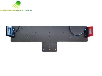 RVS lange kentekenplaathouder met 2 kentekenlicht posities m, Verzenden, Nieuw