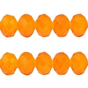 10 x Facet kralen vintage Oranje 8 x6mm (Glaskralen), Hobby en Vrije tijd, Kralen en Sieraden maken, Ophalen of Verzenden, Nieuw