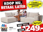Noxx Hoekbank van €1999.-  voor €1249.- OUTLETMODEL!, Nieuw