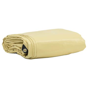 vidaXL Zeil 650g / m² Beige 1,5 x 10 m Canvas met, Verzenden, Nieuw