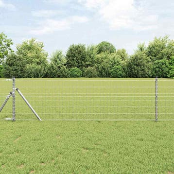 vidaXL Euro-hek met grondbevestiging 25 x 0,4 m, Verzenden, Nieuw, IJzer