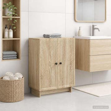 vidaXL Badkamer Opbergkast EDE Sonoma Eiken 59,5 x 31 x 80, Verzenden, Nieuw
