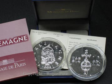 2011 Frankreich 10 Euro 2012 Charlemagne zilver Antik Fin..., Verzenden