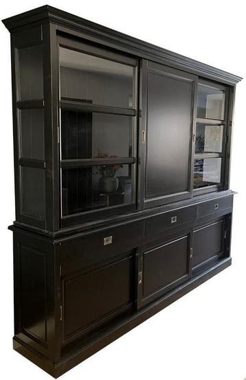 Buffetkast zwart Deurne 260cm dichte middendeur, Huis en Inrichting, Ophalen of Verzenden, Nieuw
