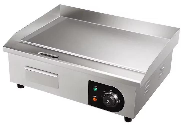 22 Inch Commerciële RVS Elektrische Bakplaat Instelbare Temp, Witgoed en Apparatuur, Grillplaten, Nieuw, Verzenden