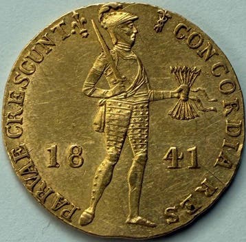 Nederland. Willem II. Gouden Dukaat 1841 / muntmeesterteken