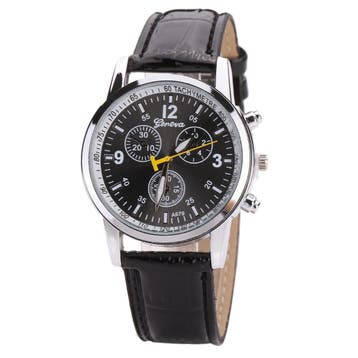 Fako - Horloge - Geneva Luxury - Zwart, Verzenden, Nieuw