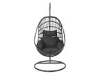 Lesli hangstoel loungestoel relaxstoel sturdy black, Nieuw, Overige materialen