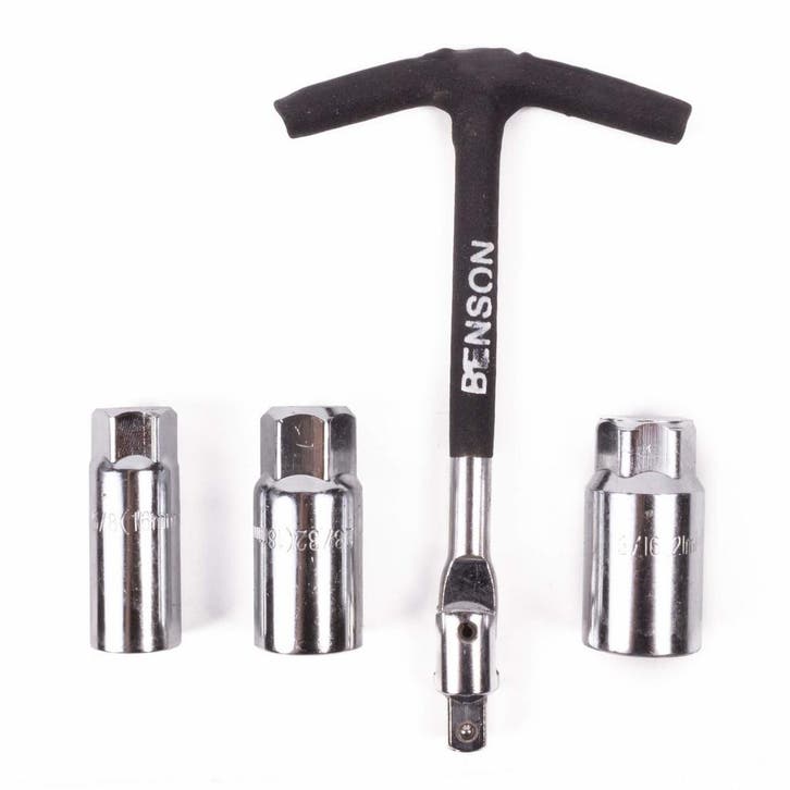 Benson Bougiesleutel set - T-sleutel - Chroom vanadium -..., Auto diversen, Autogereedschap, Nieuw, Ophalen of Verzenden