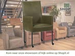 Leren eetkamerstoel Spark - Granada Moss (olijf/groen) -, Huis en Inrichting, Stoelen, Overige kleuren, Nieuw, Ophalen of Verzenden