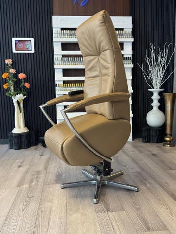 De Toekomst leren sta op stoel - relaxfauteuil, goede staat, Minder dan 75 cm, Ophalen of Verzenden, Zo goed als nieuw, 50 tot 75 cm
