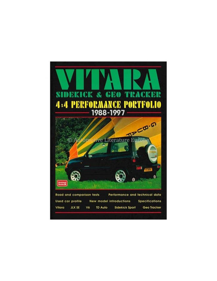 VITARA SIDEKICK & GEO TRACKER - PERFORMANCE PORTFOLIO -, Boeken, Auto's | Boeken