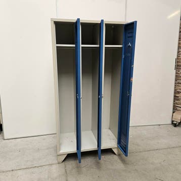 3-deurs Overtoom industriële metalen locker - 185x91x50 cm, Ophalen of Verzenden, Nieuw