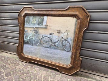 Wandspiegel- Op een dienblad - Verguld hout