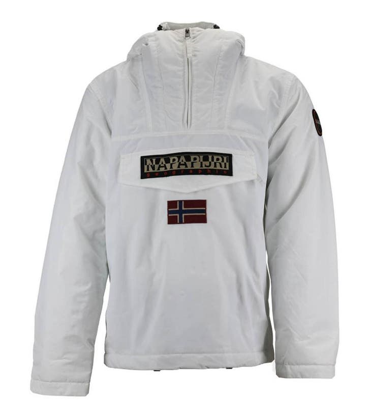 Napapijri Jas in maat M Wit, Kleding | Heren, Jassen | Winter, Wit, Zo goed als nieuw, Verzenden